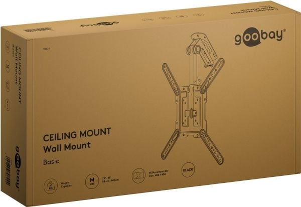 Goobay 70824, 58,4 cm (23"), 139,7 cm (55"), 20 kg, 75 x 75 mm, 400 x 400 mm, -45 - 45°