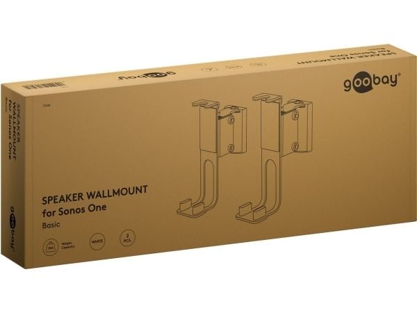 Goobay 71348, Vegg, Stål, 3 kg, Hvit, -20 - 0°, 360°