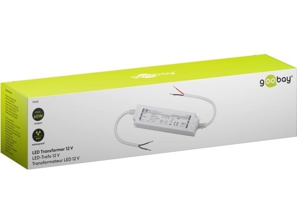 Goobay 74768, Elektronisk lystransformator, Hvit, IP67, -20 - 45 °C, 60 W, 220 - 240 V