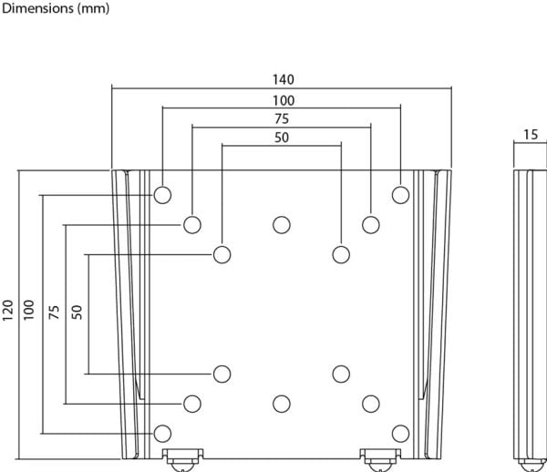 GOOBAY TV veggfeste Caravan 13-27'', maks 30kg, FAST (S) sort