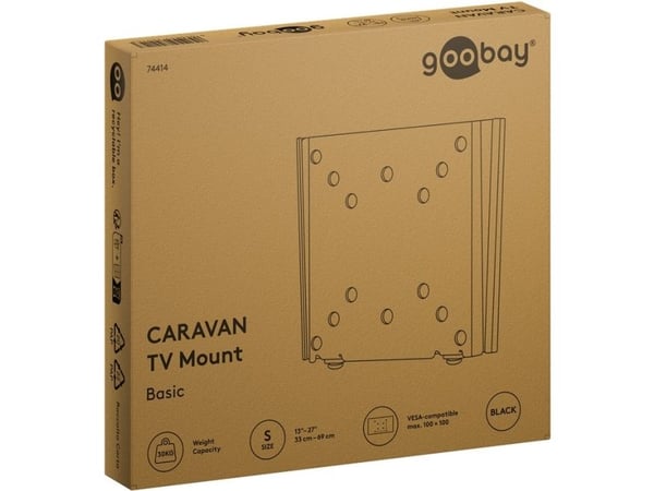 GOOBAY TV veggfeste Caravan 13-27'', maks 30kg, FAST (S) sort