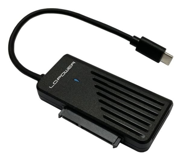 LC-Power LC-ADA-USB-SATA-NVME, USB Type-C, SATA, Hankjønn, Svart, 10 Gbit/s, 2 A