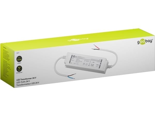 Goobay 74771, Elektronisk lystransformator, Hvit, IP67, -20 - 45 °C, 100 W, 220 - 240 V