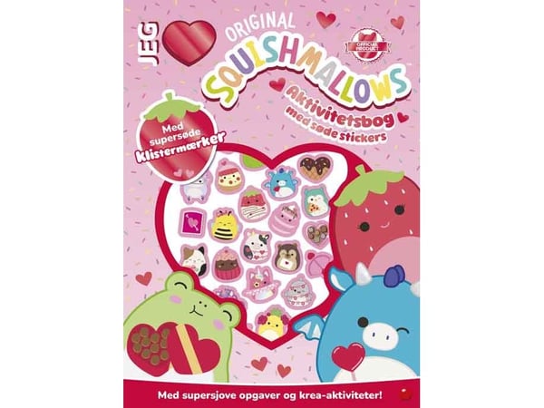 Squishmallows aktivitetsbok 2 med söta stickers | Språk: Danska