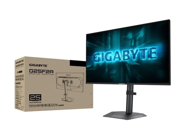 Gigabyte G25F2A - LED-skjerm - gaming - 25" (24.5" synlig) - 1920 x 1080 Full HD (1080p) @ 240 Hz - SS IPS - 300 cd/m² - 1000:1 - HDR10 - 1 ms - 2x...
