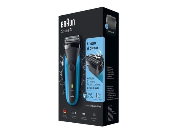 Braun Series 3 310s - Barbermaskin - trådløs - blå