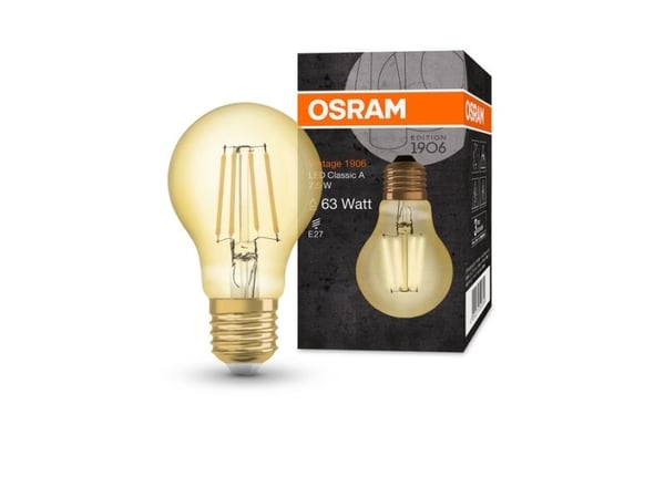 Osram Vintage 1906, 7,5 W, 63 W, E27, 865 lm, 15000 h, Lämmin valkoinen