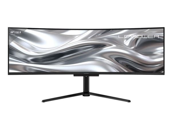 LC Power LC-M49QCO - LCD-skjerm - kurvet - 49" - 5120 x 1440 Dual Quad HD @ 144 Hz - 1000 cd/m² - 0.03 ms - 2xHDMI, DisplayPort - høyttalere - svart