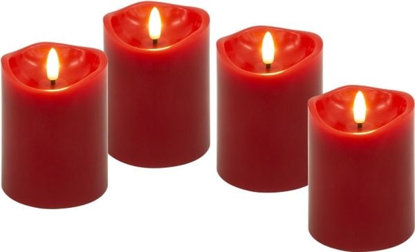 Goobay 77749, Figur, Rød, Polykarbonat (PC), Glass, IP20, Stearinlys, 0,06 W