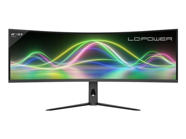 LC Power LC-M49QCK - LED-skjerm - kurvet - 49" - 5120 x 1440 Dual Quad HD @ 120 Hz - VA - 300 cd/m² - 3000:1 - 3 ms - 2xHDMI, DisplayPort - svart