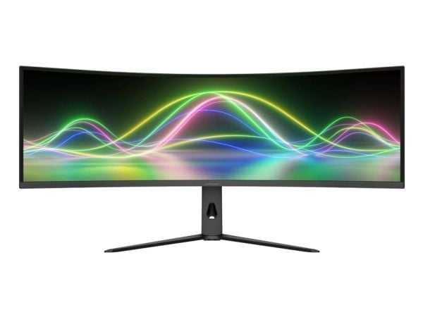 LC Power LC-M49QCK - LED-skjerm - kurvet - 49" - 5120 x 1440 Dual Quad HD @ 120 Hz - VA - 300 cd/m² - 3000:1 - 3 ms - 2xHDMI, DisplayPort - svart