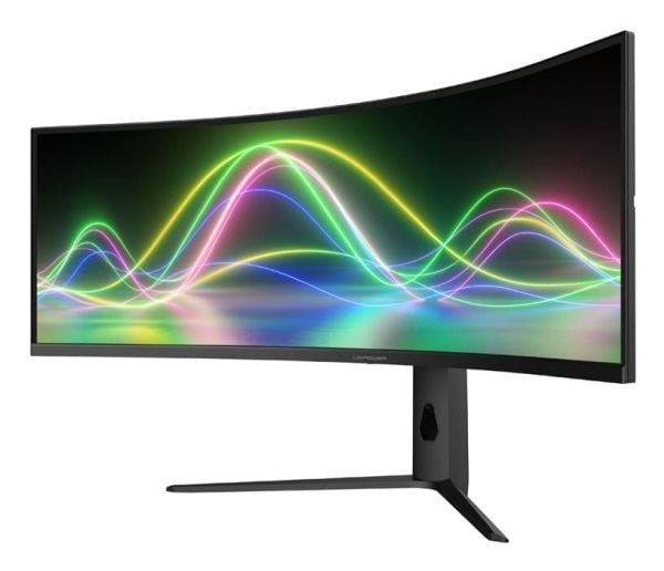 LC Power LC-M49QCK - LED-skjerm - kurvet - 49" - 5120 x 1440 Dual Quad HD @ 120 Hz - VA - 300 cd/m² - 3000:1 - 3 ms - 2xHDMI, DisplayPort - svart