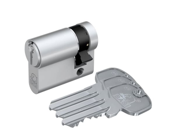 BASI 5020-0035, Europrofilsylinder, Kromfarge, 3 stykker, 258 g, 1,5 cm