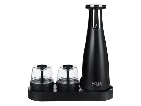 Adler | Elektrisk salt- og pepperkvern | AD 4449b | Kvern | 7 W| Karosserimateriale ABS-plast | Litium | Kverner med keramiske kverner; Lade lys; A...