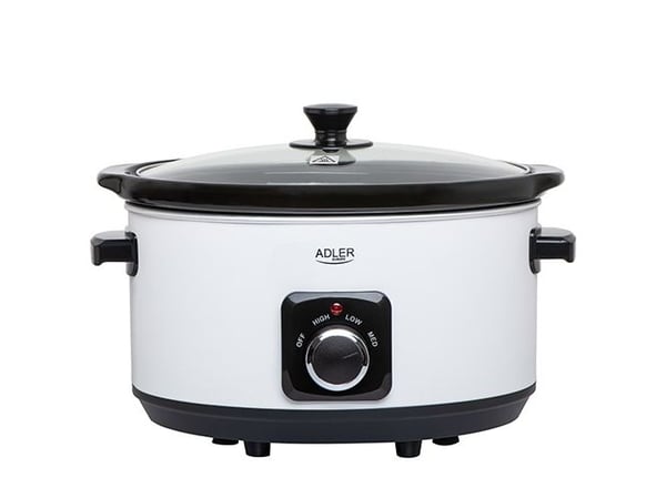 Adler AD 6413W, 5,8 L, Valkoinen, musta, Rotaatio, 10 henkilö(t), 85 °C, 100 °C