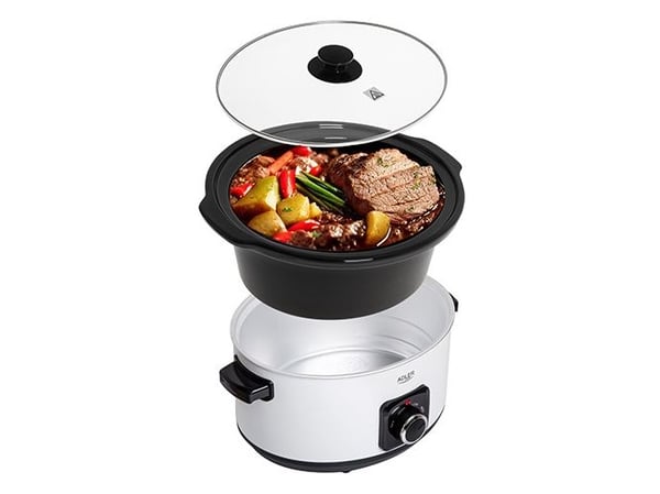 Adler AD 6413W, 5,8 l, Hvit, Svart, Rotasjon, 10 person(er), 85 °C, 100 °C