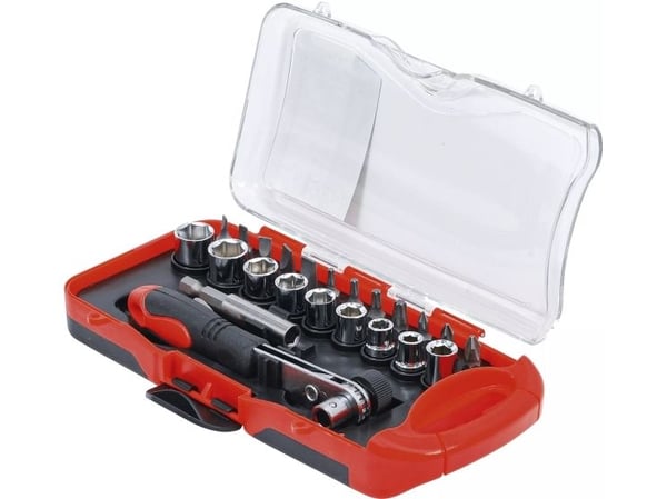 BGS technic Bit / Socket Set, Kromvanadiumstål, 380 mm, 380 g