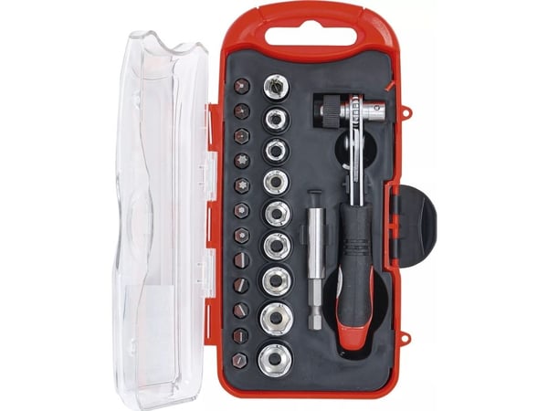 BGS technic Bit / Socket Set, Kromvanadiumstål, 380 mm, 380 g