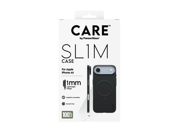 CARE by PanzerGlass SL1M - Baksidedeksel for mobiltelefon - polykarbonat (PC) - svart - for Apple iPhone Air