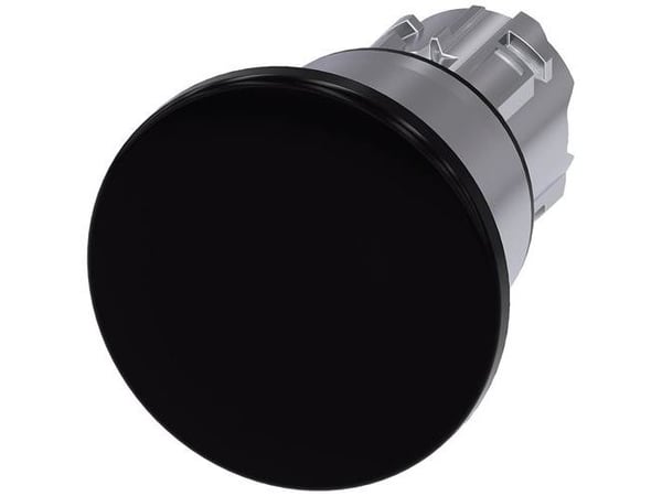 Paddtryck 22 mm rund metall högg svart 40 mm