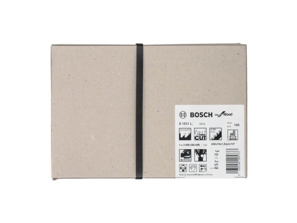 Bosch Top for Wood S 1531 L - Sagblad - for grovt tre, tennved - 100 deler - lengde: 240 mm