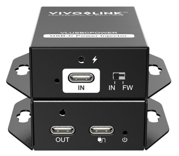 VivoLink - Power injector - 140 Watt - utgångskontakter: 1 - svart
