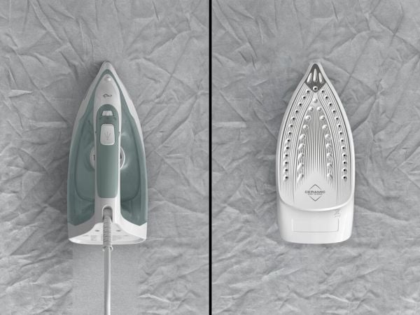 Tefal Virtuo FV2C42E0, Kuiva- & höyrysilitysrauta, Keraaminen pohjalevy, 1,9 m, 120 g/min, Vihreä, Valkoinen, 27 g/min