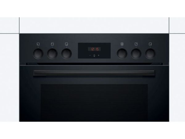 Bosch HEF113BB0 + NKN645GA2E, Keramisk, 4 zone(s), Glass-keramikk, Sort, Berøringskontroll, 58,3 cm
