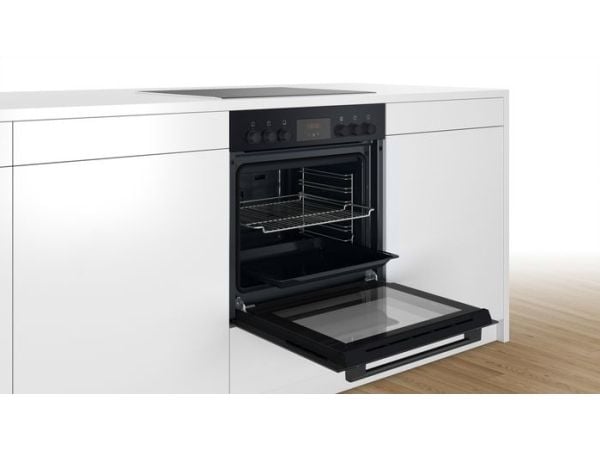 Bosch HEF113BB0 + NKN645GA2E, Keramisk, 4 zone(s), Glass-keramikk, Sort, Berøringskontroll, 58,3 cm