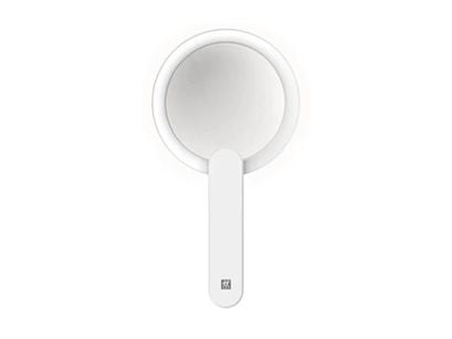 Zwilling 10x Magnification Rechargeable LED Cosmetic Mirror with 360° Rotating Handle White