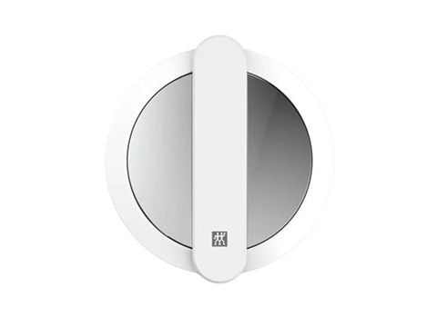 Zwilling 10x Magnification Rechargeable LED Cosmetic Mirror with 360° Rotating Handle White