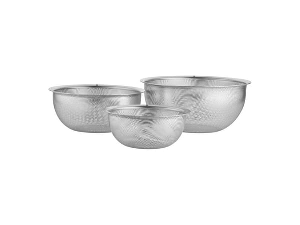 ZWILLING Prep Durkslag/sil/ångkok set 3 st. S 16 cm + M 20 cm +  L 24 cm. 18/10 rostfritt stål.