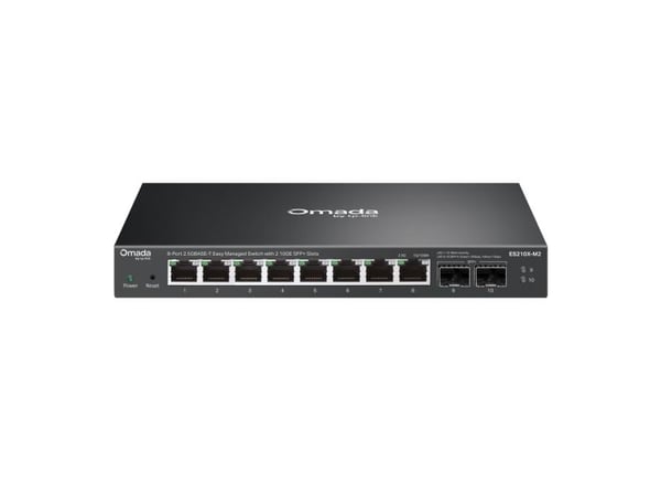 TP-Link ES210X-M2, Håndtert, 2.5G Ethernet (100/1000/2500), Rack-montering, Skrivebords-/veggmontering
