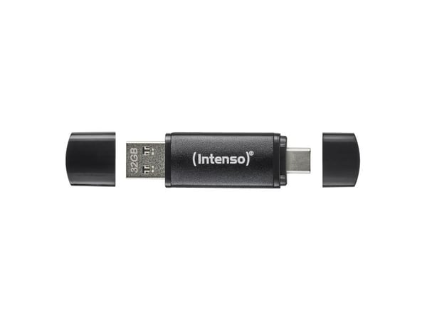 Intenso 3544492, 256 GB, USB Type-A / USB Type-C, 3.2 Gen 1 (3.1 Gen 1), 70 MB/s, Suojus, musta