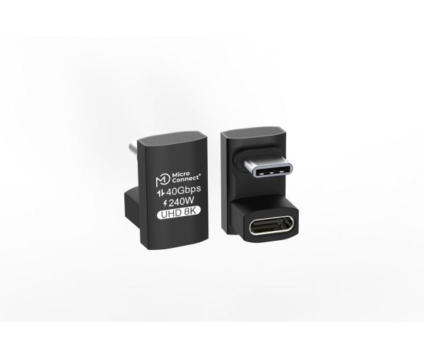 MicroConnect Premium - USB-adapter - USB-C (hann) til USB-C (hunn) - USB4 Gen3x2 - up to 40 Gbps data transfer rate, USB Power Delivery (240 W), vi...