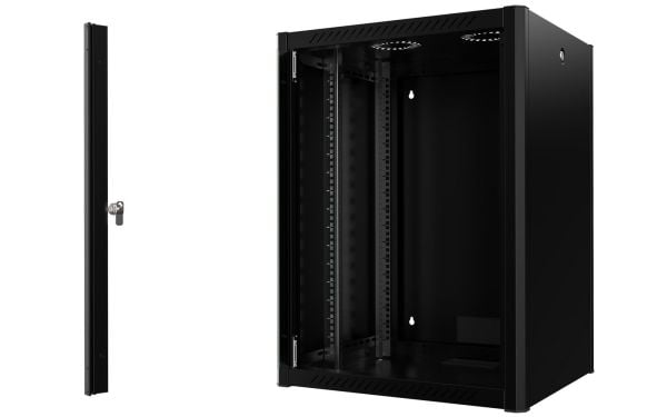 Lanview by Logon - Rack skap - 60 x 56, pro - veggmonterbar - svart, RAL 9005 - 16U - 19"