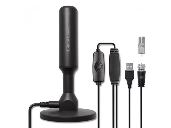 Qoltec - Antenne - TV - 28 dBi - innendørs, magnetmonterbar