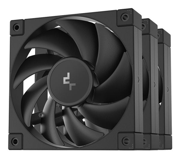 FD12 120x120x25(musta, 3er Pack, 120 mm)