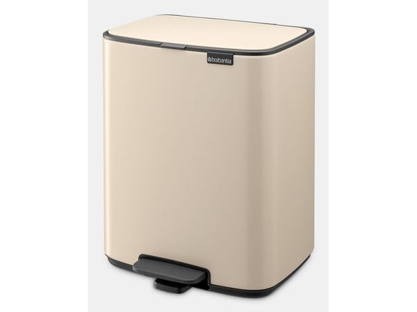 Brabantia Bo Pedal Bin, 12 l, Rektangulær, Stål, Beige, Pedal, 292 mm