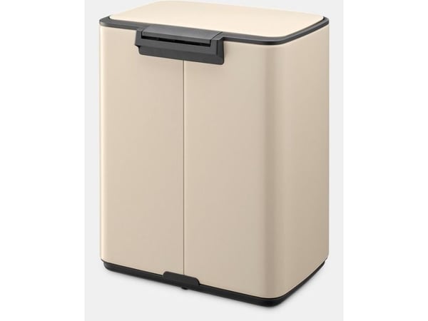 Brabantia Bo Pedal Bin, 12 l, Rektangulær, Stål, Beige, Pedal, 292 mm