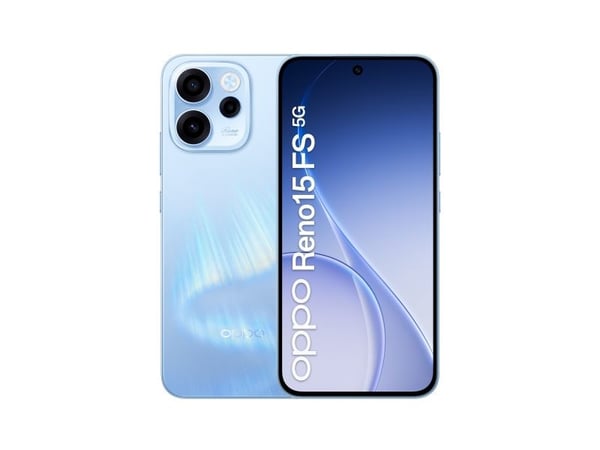 OPPO Reno15 FS 5G Aurora Blue Box, 16,7 cm (6.57"), 8 GB, 512 GB, 50 MP, Android 16.0, Blå