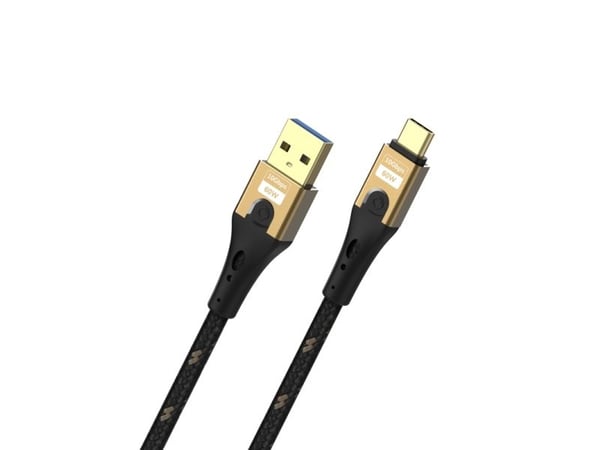 OEHLBACH D1C9551, 1 m, USB A, USB C, USB 3.2 Gen 1 (3.1 Gen 1), 10 Gbit/sek, Svart