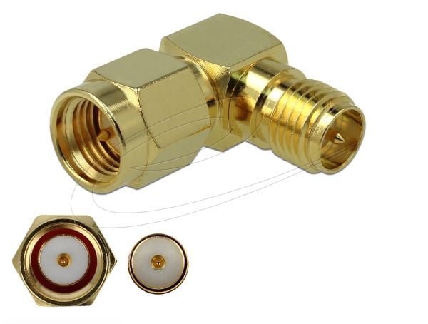 Delock - Antenneadapter - RP-SMA (hann) til RP-SMA (hunn)