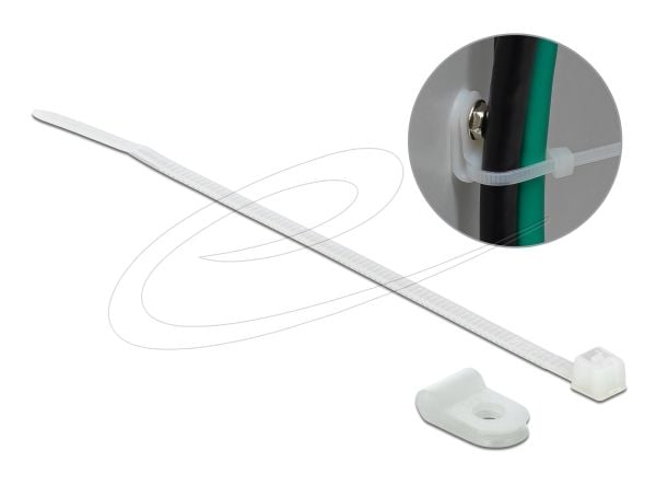 Delock - Kabelbinder - 10 cm - vit