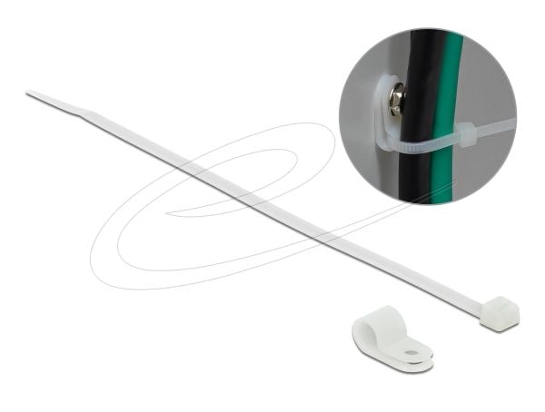 Delock - Kabelbinder - 20 cm - vit