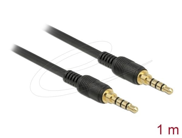 DeLOCK 85595, 3.5mm, Uros, 3.5mm, Uros, 1 m, Musta