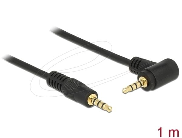 DeLOCK 84737, 3.5mm, Uros, 3.5mm, Uros, 1 m, Musta