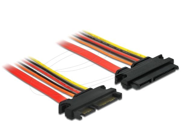 Delock - SATA-forlengelseskabel - Serial ATA 150/300/600 - SATA-kombo (hann) til SATA-kombo (hunn) - 50 cm