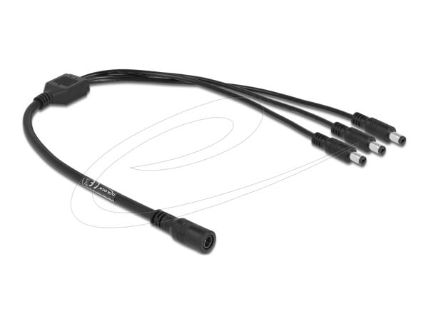 Delock - Strøm-splitter - DC jackstik 5,5 x 2,1 mm (hun) til DC jackstik 5,5 x 2,1 mm (han) - 24 V - 5 A - 50 cm - lajittelu