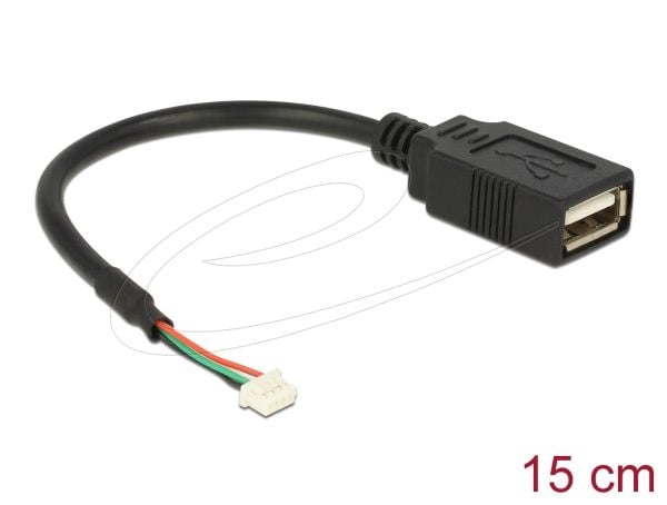 Delock - Intern-til-ekstern USB-adapter - USB (hunn) til 4-pins USB 2.0-header (hunn) - 15 cm - svart